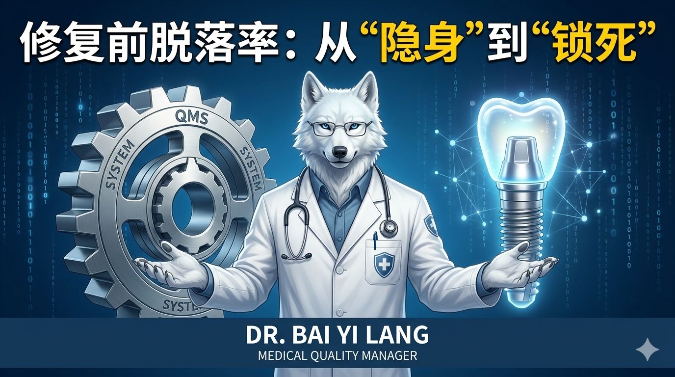 降低种植体修复前脱落率：一份让“隐形成本”无所遁形的实操手册 | 2026各专业质控指标